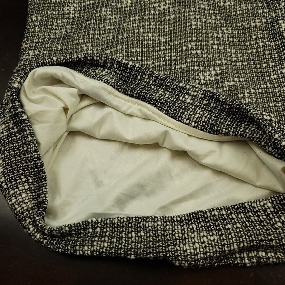 Fabletics‎ Womens S Yukon Sweater Dress Hooded Tweed Shift Black Ivory Lined - Picture 6 of 10